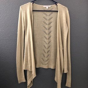 Beige knit cardigan